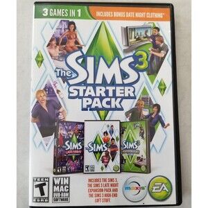Sims 3 Starter dvd games 3 pack - 3 games in 1
